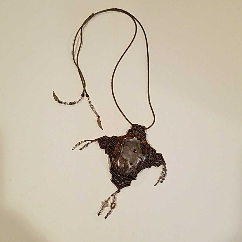 Macrame And Stone Necklace - image 7